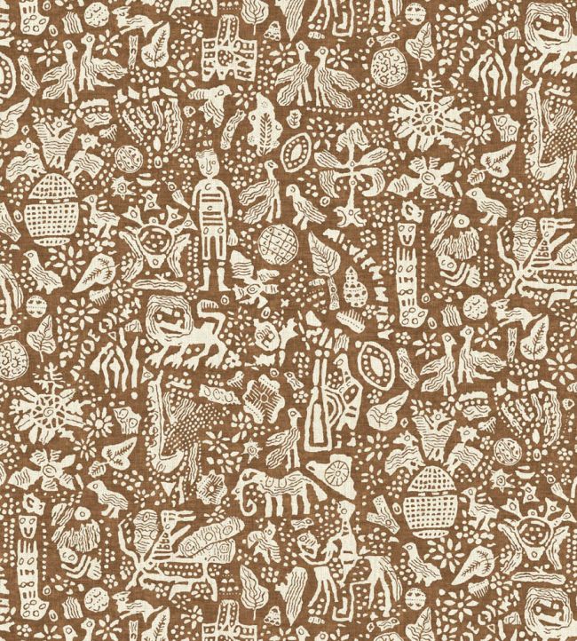 Minna Maze Wallpaper by Lewis & Wood Ginger