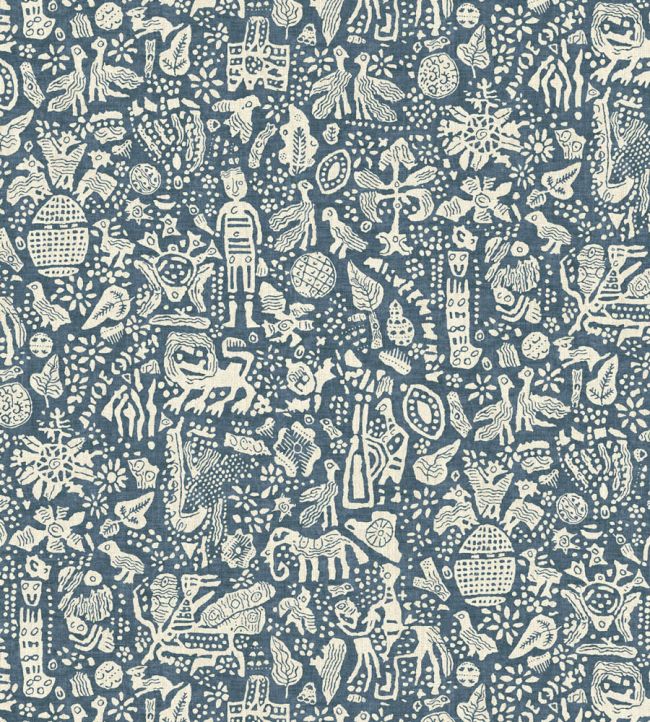 Minna Maze Fabric by Lewis & Wood Marmara