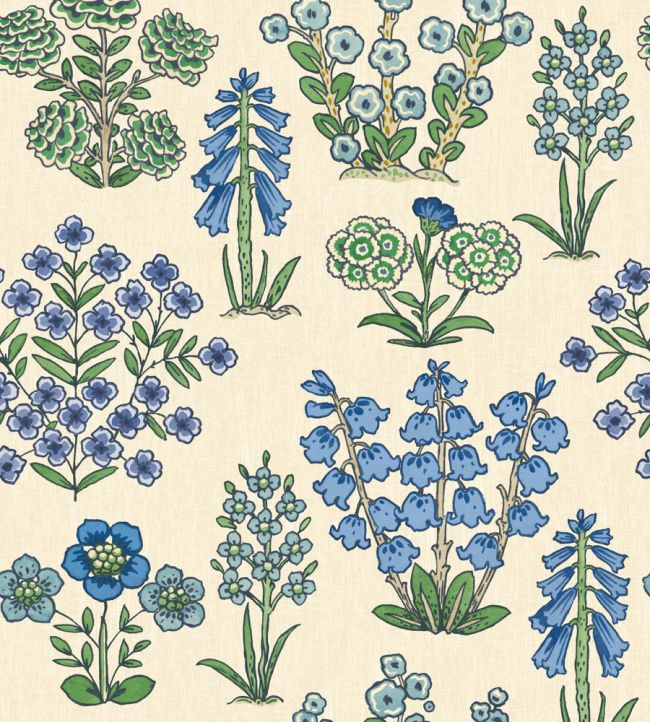 Minnie's Garden Wallpaper by George & Minnie Periwinkle/Emerald