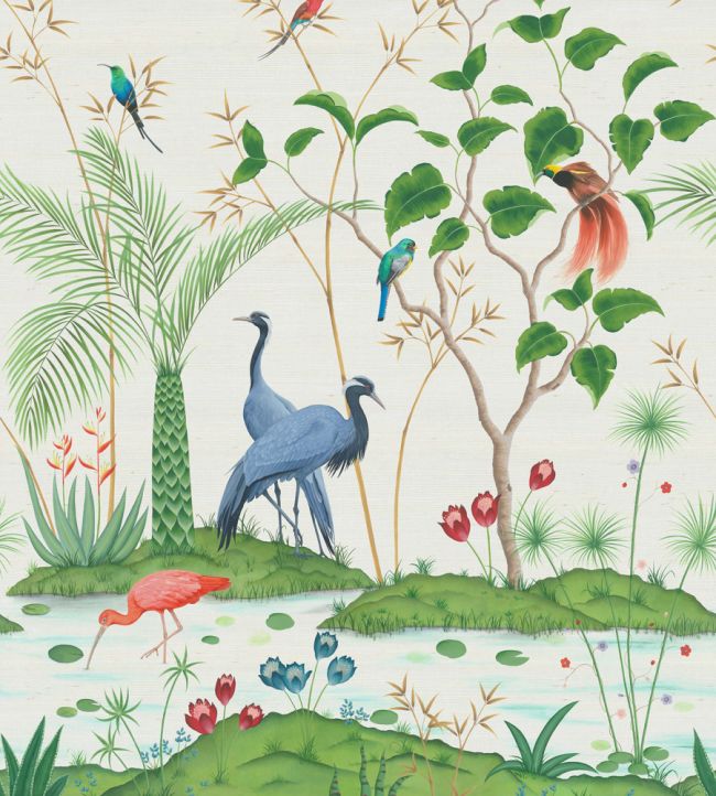 Mirage Grasscloth Mural by Osborne & Little 2