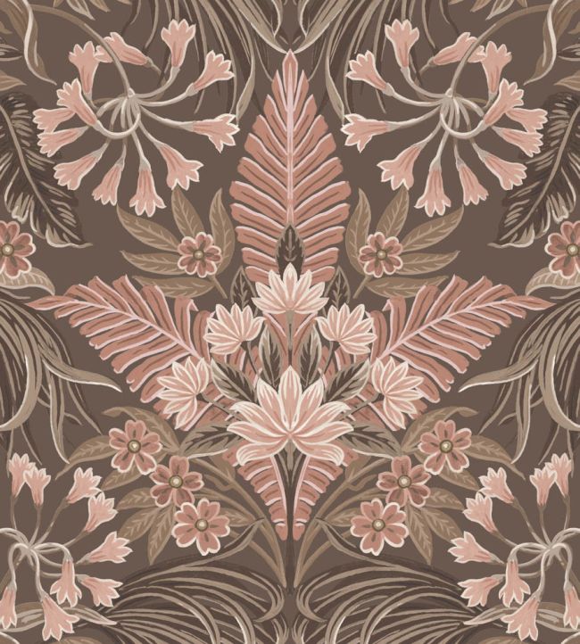 Mirk Wallpaper by Woodchip & Magnolia Peat Brown