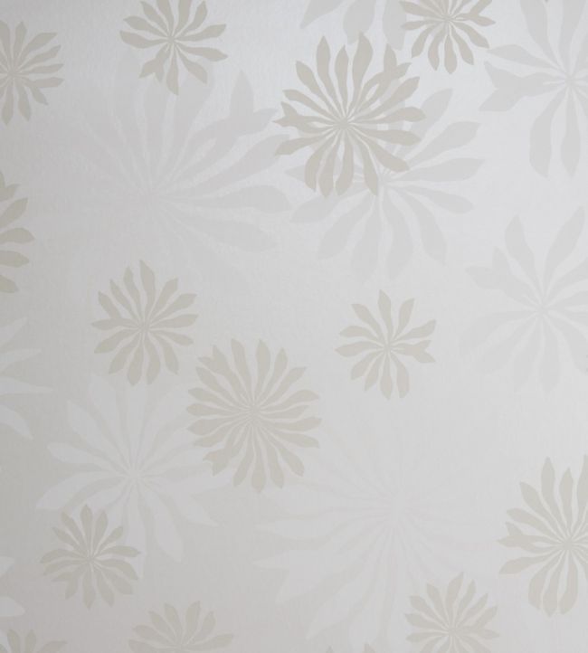 Fleur Wallpaper by MissPrint White with Stone