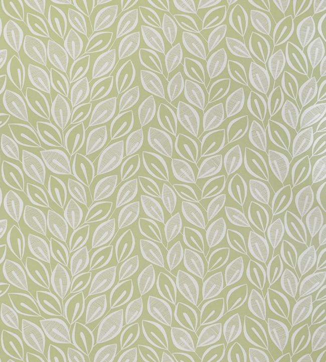 Leaves Wallpaper by MissPrint Absinthe with White