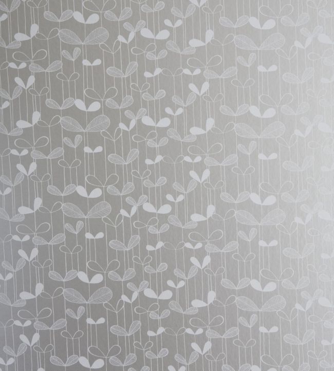 Saplings Wallpaper by MissPrint Silver with White