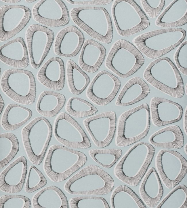 Pebbles Wallpaper by MissPrint Seaside Blue