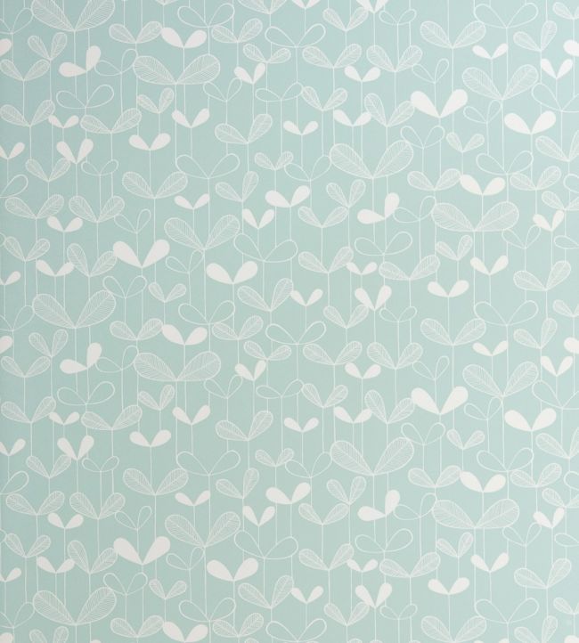 Saplings Wallpaper by MissPrint Pale Aqua
