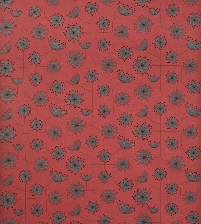 Dandelion Mobile Fabric by MissPrint Coral with Storm