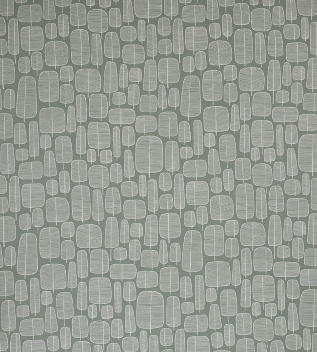 Little Trees Fabric by MissPrint English Grey