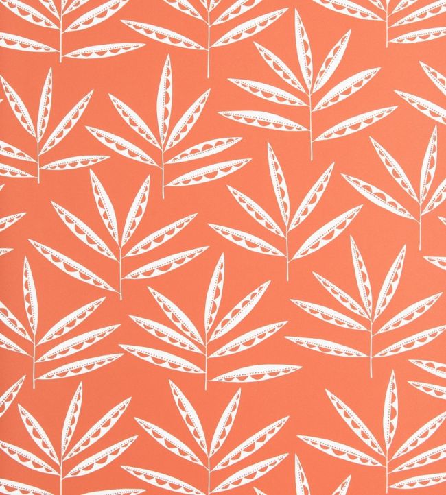 Pea Pods Wallpaper by MissPrint Terracotta