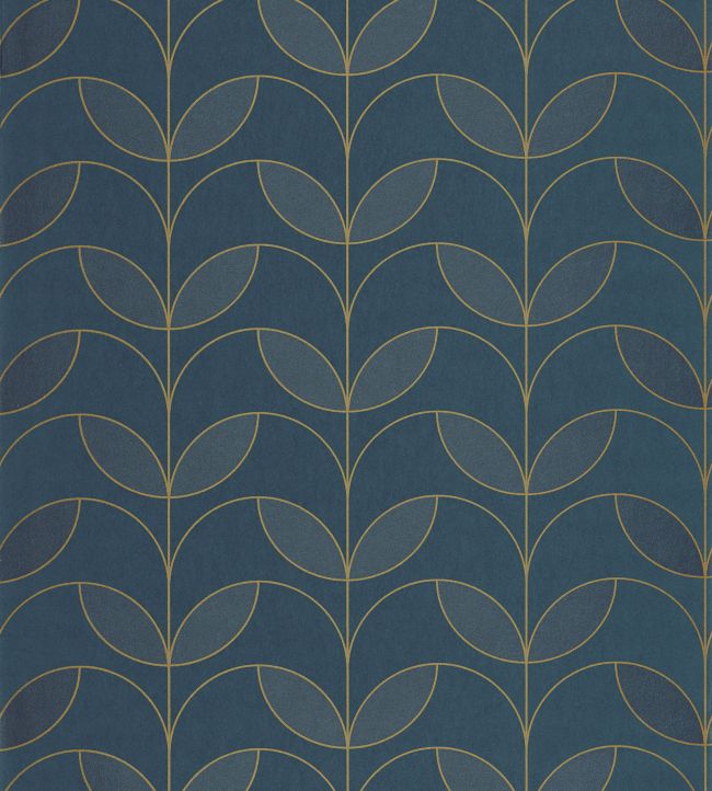 Mistinguett Wallpaper by Casadeco Bleu Petrole
