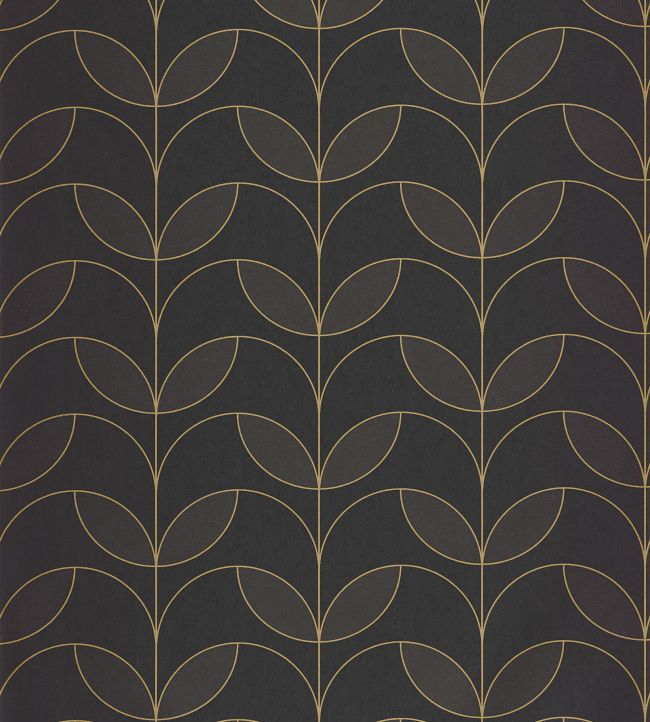 Mistinguett Wallpaper by Casadeco Noir Fusain