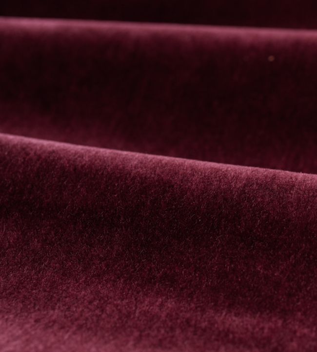 Mohair Fabric by Zoffany Bordeaux