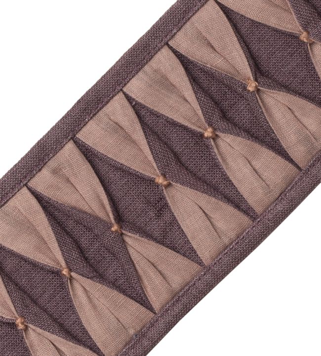 Monarch Pleated Border Trimming by Samuel & Sons Aubergine
