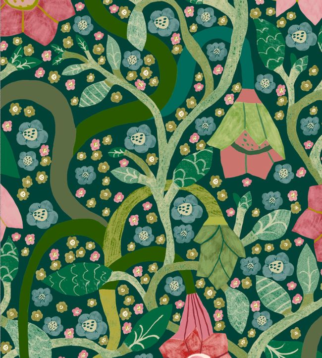 Monika's Vines Wallpaper by DADO 02 Jewel Tones
