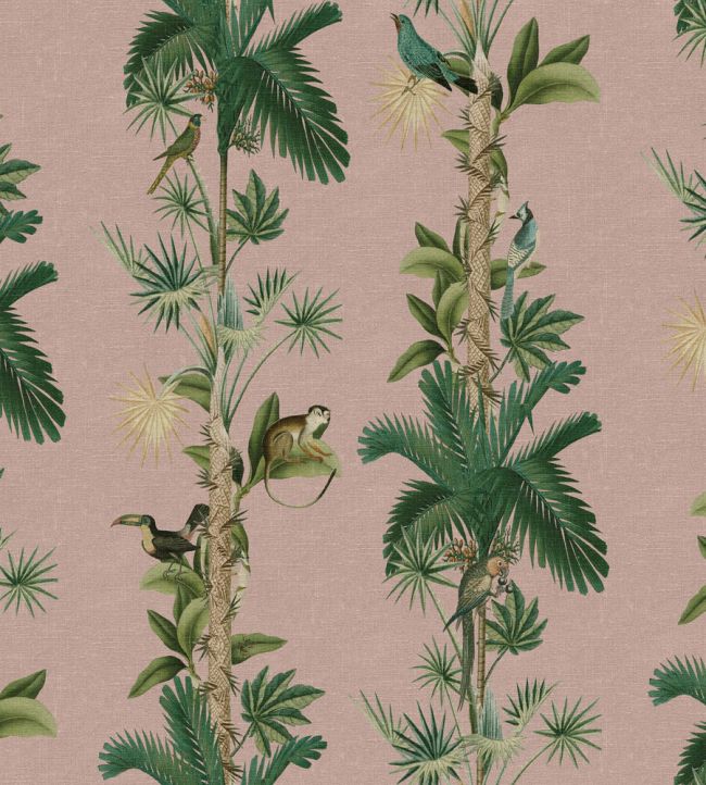 Monkey Island Wallpaper by Rebel Walls Pink