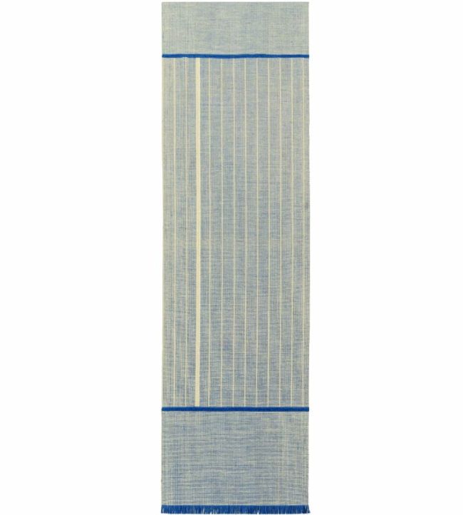 Louis De Poortere Monochromes Patch 7B Runner rug Dark Blue 118975 Dark Blue