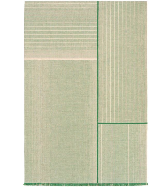 Louis De Poortere Monochromes Patch WW rug Green 114208 Green