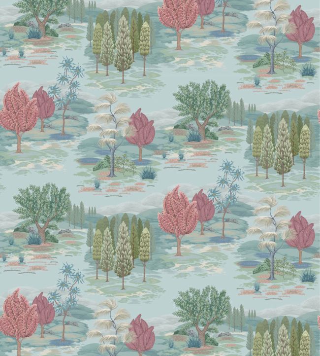 Monteverde Wallpaper by Osborne & Little Aqua/Blush