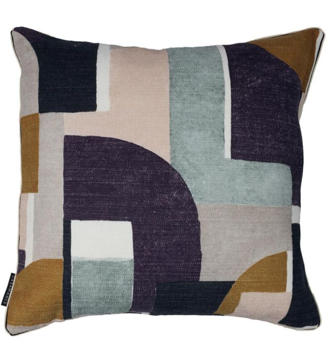 Montsouris Cushion 45 x 45cm by Maison Casamance Violet Celadon