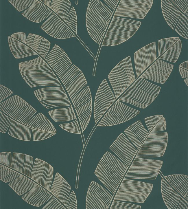 Moonlight Banana Tree Wallpaper by Caselio Vert Sapin