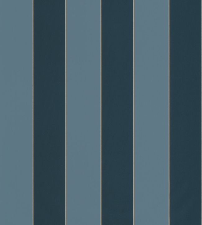 Moonlight Golden Lines Wallpaper by Caselio Bleu Paon Ocean