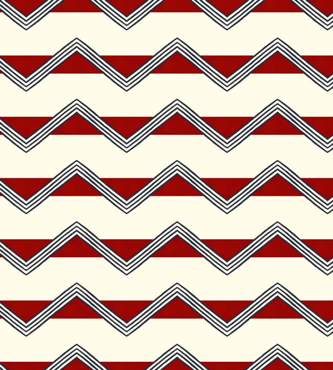 Moroccan Stripes Wallpaper by Ottoline Red
