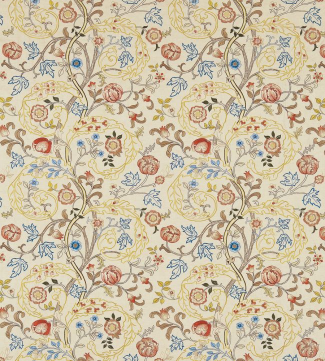 Mary Isobel Embroideries Fabric by Morris & Co Russet/Olive