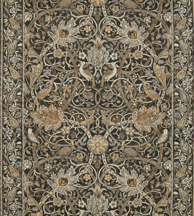 Bullerswood Fabric by Morris & Co Charcoal/Mustard