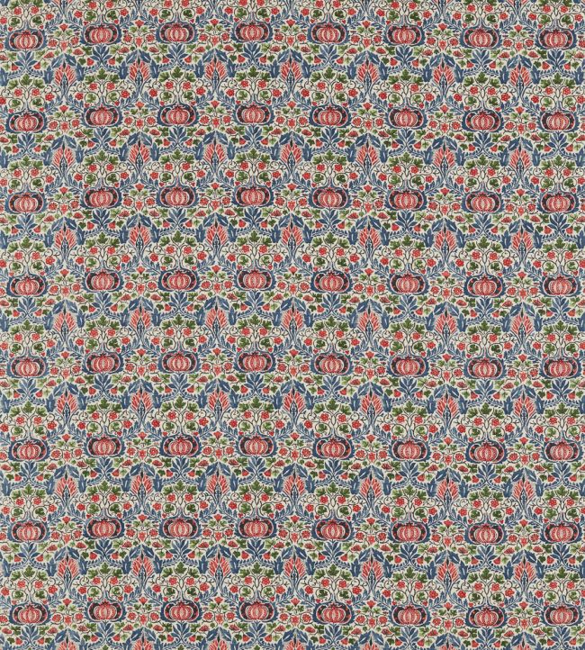 Little Chintz Fabric by Morris & Co Indigo/Carmine