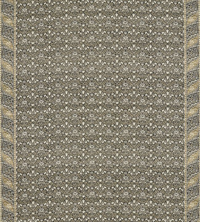 Morris Bellflowers Fabric by Morris & Co Charcoal/Olive