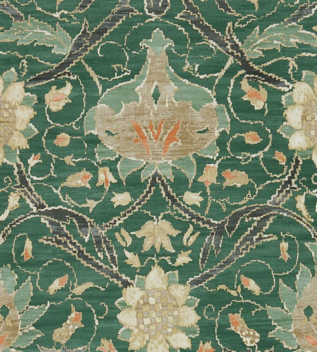 Montreal Wallpaper by Morris & Co Forest/Teal