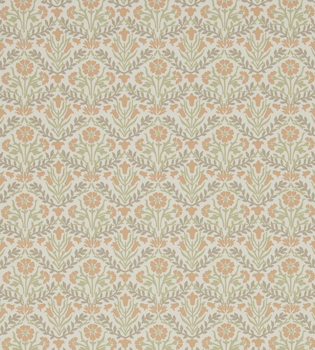 Morris Bellflowers Wallpaper by Morris & Co Saffron/Olive