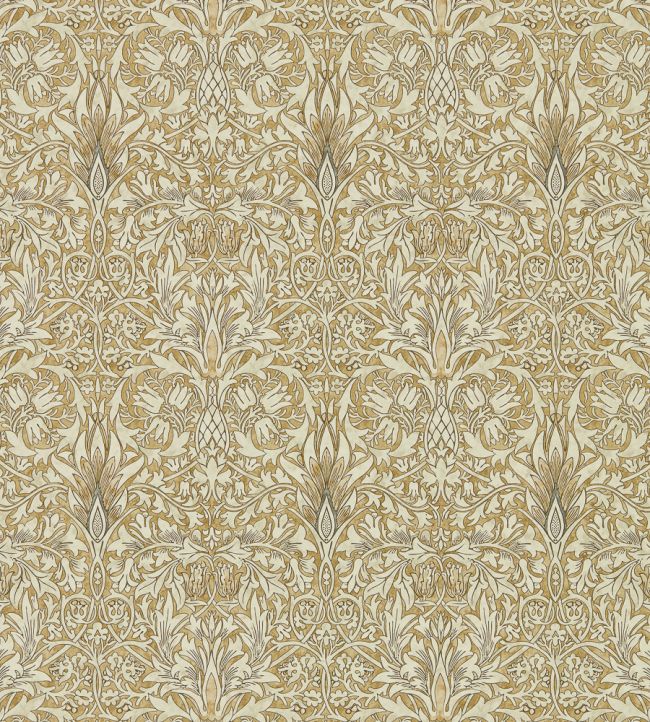Snakeshead Wallpaper by Morris & Co Gold/Linen
