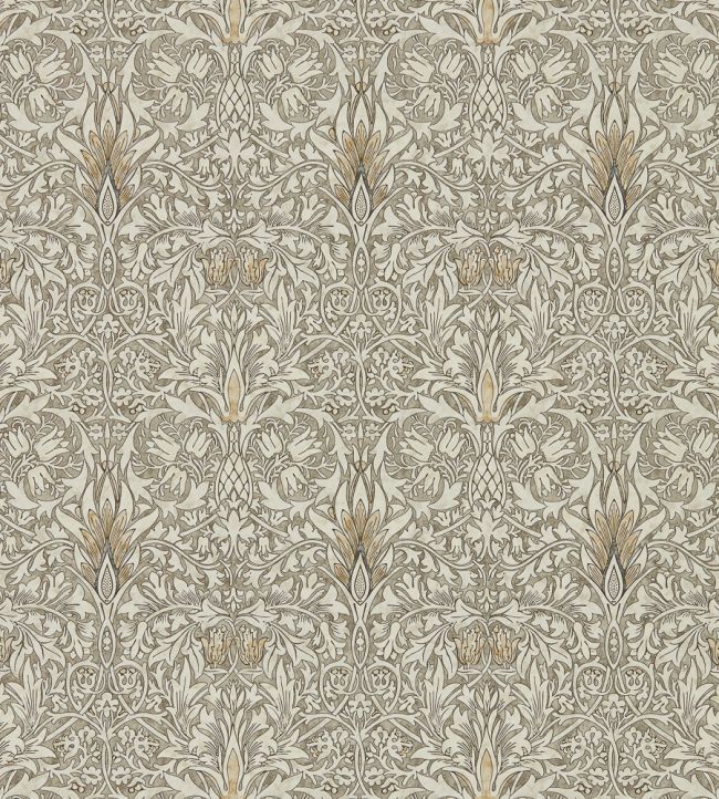 Snakeshead Wallpaper by Morris & Co Stone/Cream