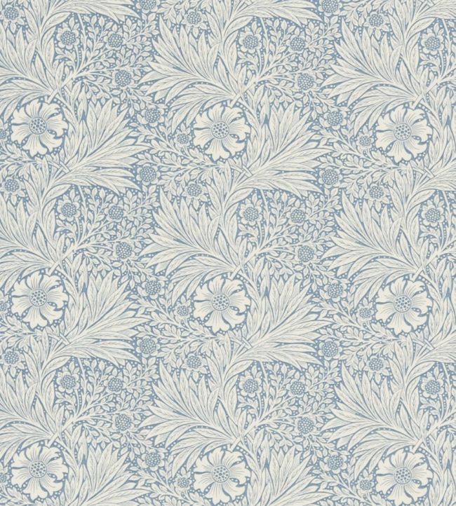 Marigold Fabric by Morris & co China Blue/Ivory