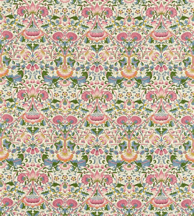Lodden Fabric by Morris & Co Blush/Woad