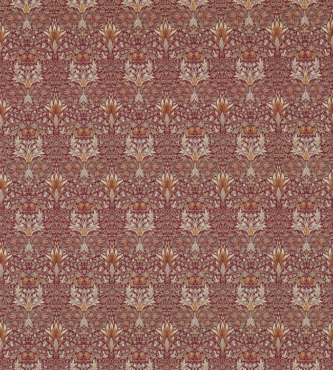 Snakeshead Fabric by Morris & Co Claret/Gold