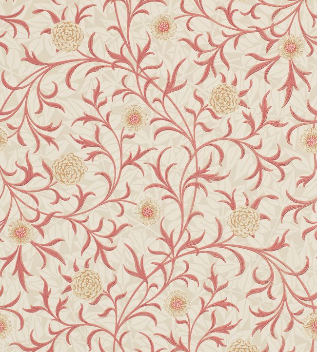 Scroll Wallpaper by Morris & Co Light Brick/Buff
