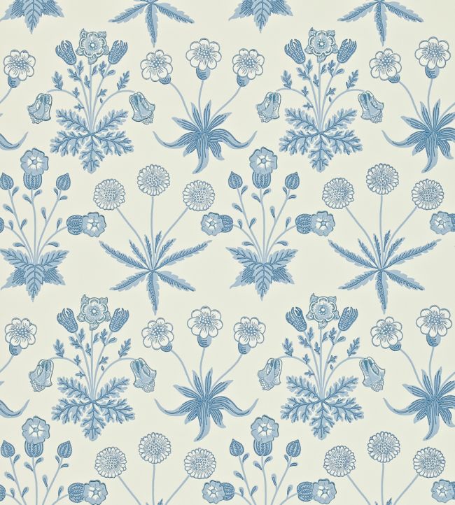 Larkspur Wallpaper by Morris & Co Green/Coral