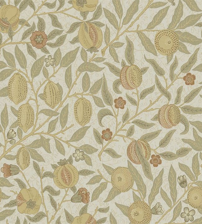 Fruit Fabric by Morris & Co Parchment/Bayleaf