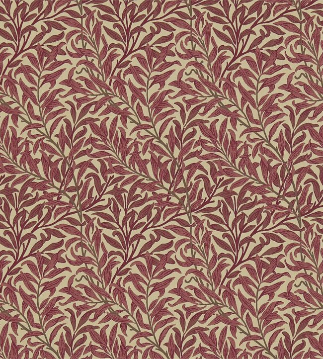 Willow Bough Fabric by Morris & Co Crimson/Manilla