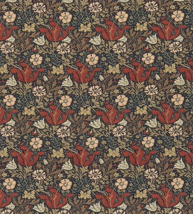 Compton Fabric by Morris & Co Faded Terracotta/Multi