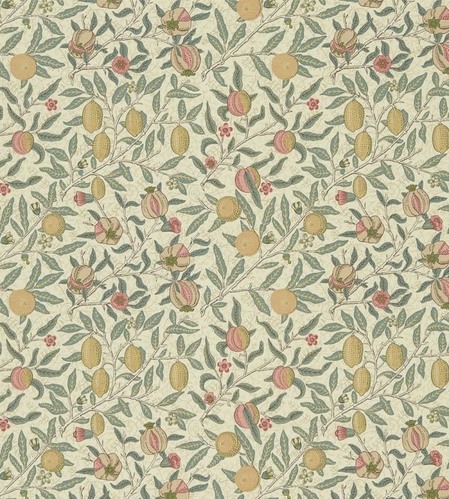 Fruit Fabric by Morris & Co Cream/Teal