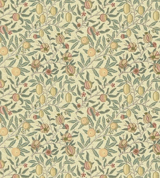 Fruit Minor Fabric by Morris & Co Ivory/Teal