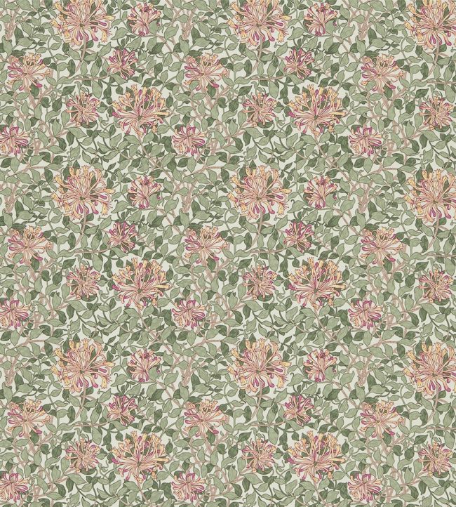Honeysuckle Fabric by Morris & Co Chalk/Yellow