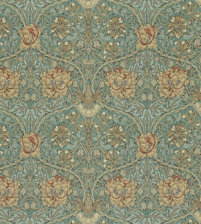 Honeysuckle & Tulip Fabric by Morris & Co Privet/Honeycombe