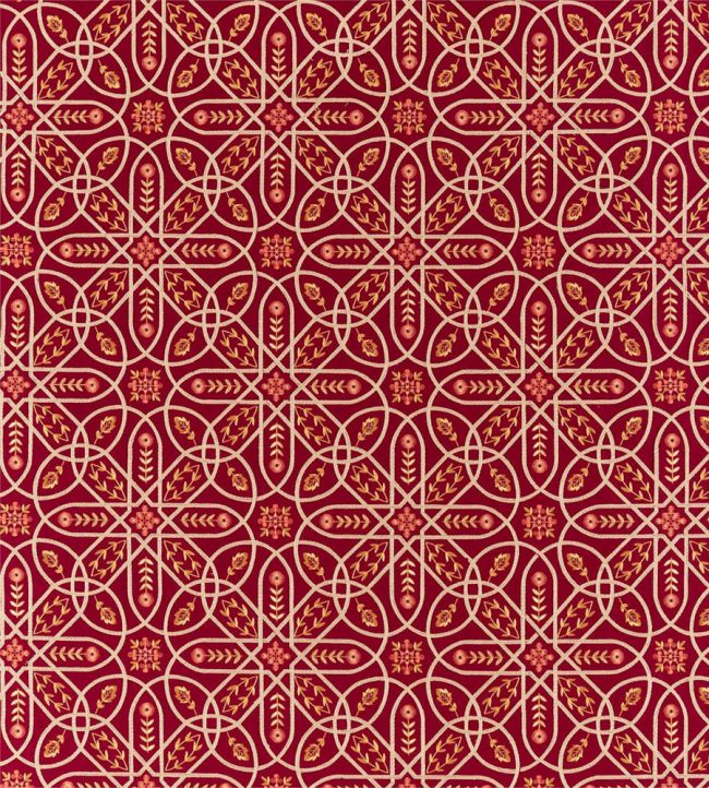 Brophy Embroidery Fabric by Morris & Co Wine
