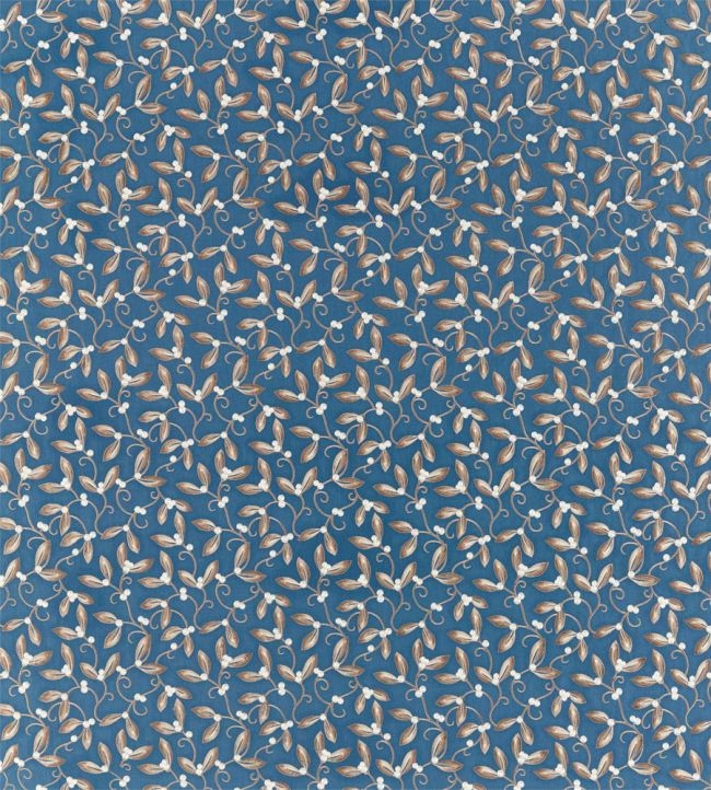 Mistletoe Embroidery Fabric by Morris & Co May Blue