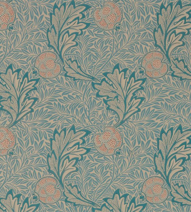 Apple Wallpaper by Morris & Co Indigo Anique