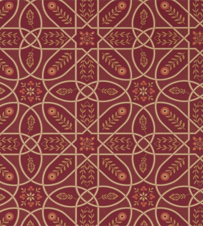 Brophy Trellis Wallpaper by Morris & Co Russet Gold